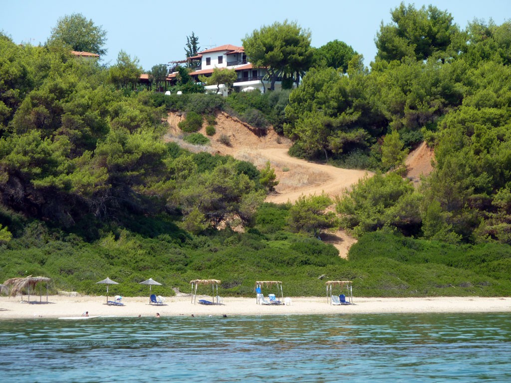 Seaside villa with private sandy beach Halkidiki